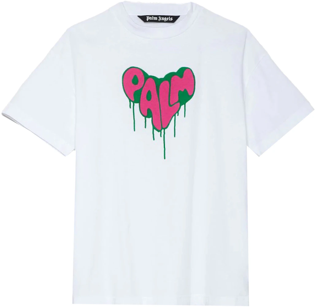 Palm Angels Spray Heart Shorts Off White