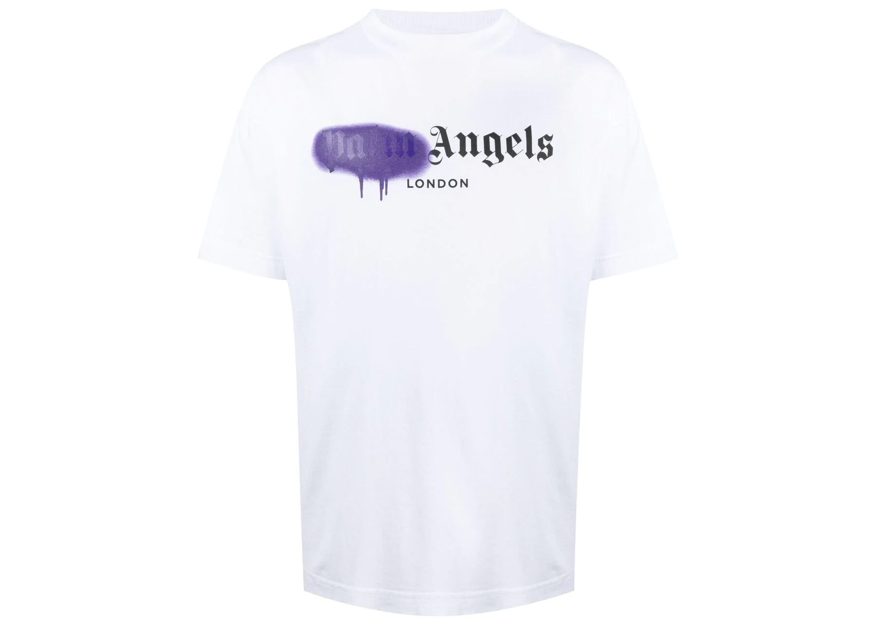 Palm Angels London Sprayed Logo T-shirt White Men's - SS21 - US