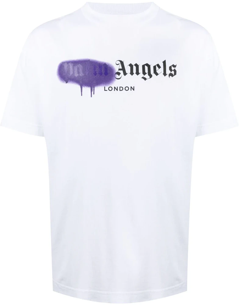 Palm Angels Los Angeles Sprayed Logo T-Shirt Black/Yellow