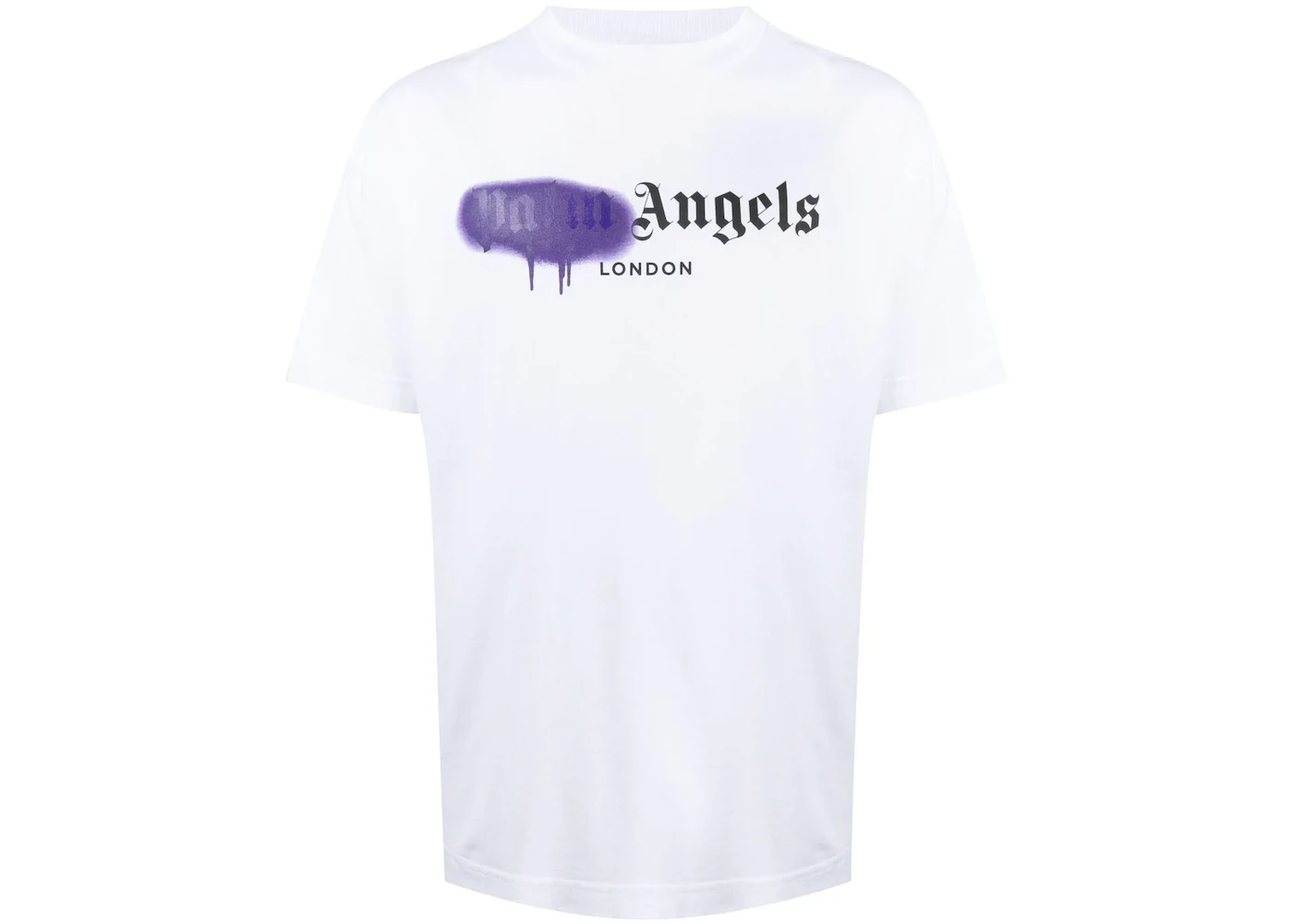 Palm Angels London Sprayed Logo T-shirt White