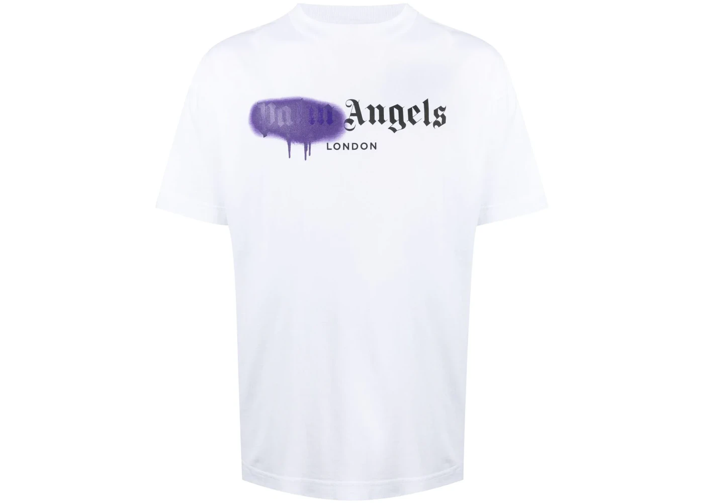 Palm angels purple spray hoodie hot sale