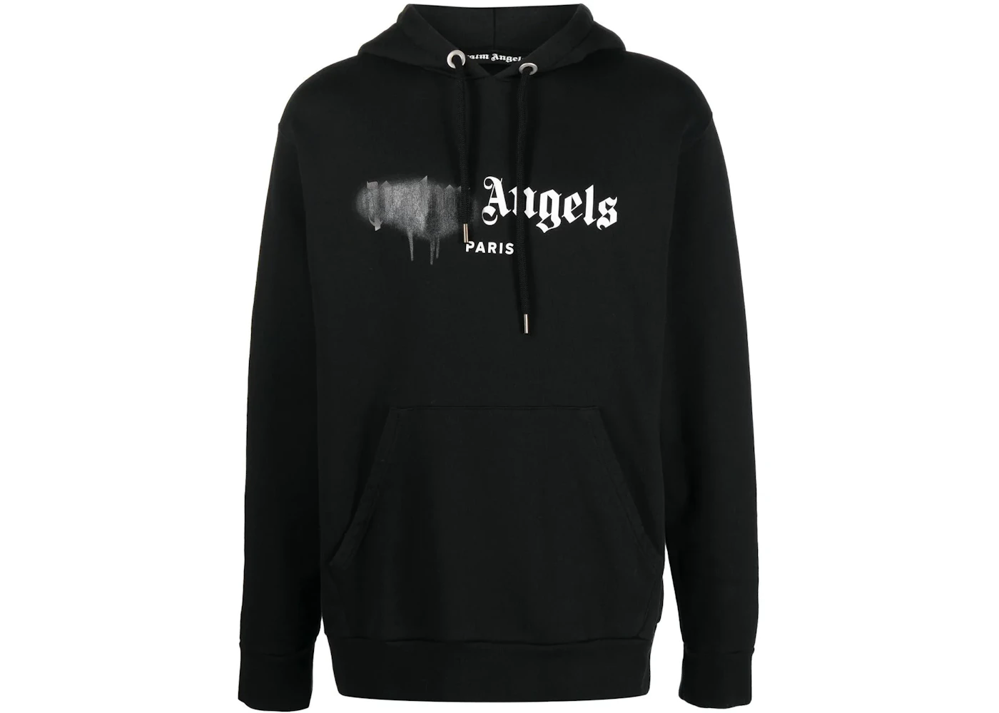 Palm angels 2025 logo over hoodie