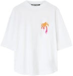 Palm Angels Logo Over T-Shirt Navy Blue/Yellow