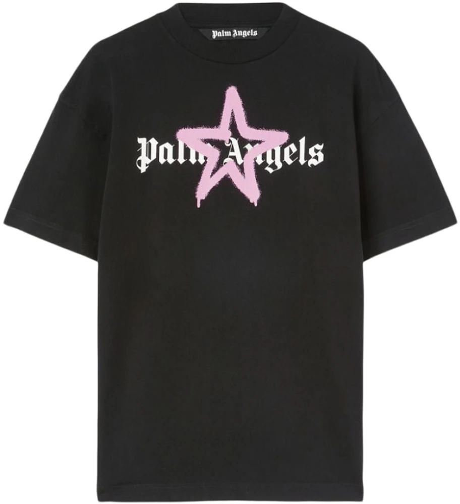 palm angels t shirt pink and black