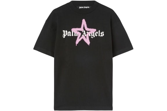 Palm Angels Star Sprayed T-Shirt Black/Pink