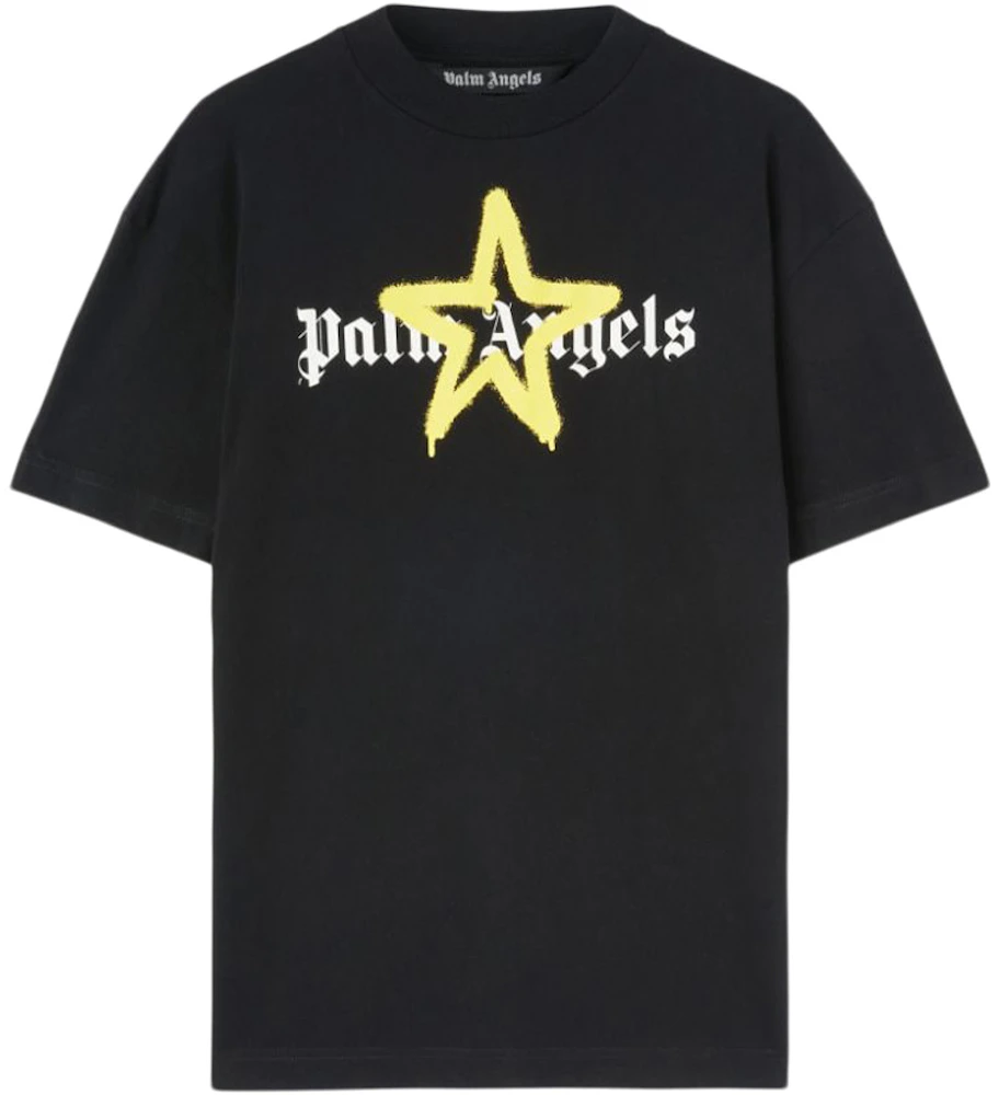 Palm Angels Star Sprayed T-Shirt Black/Yellow