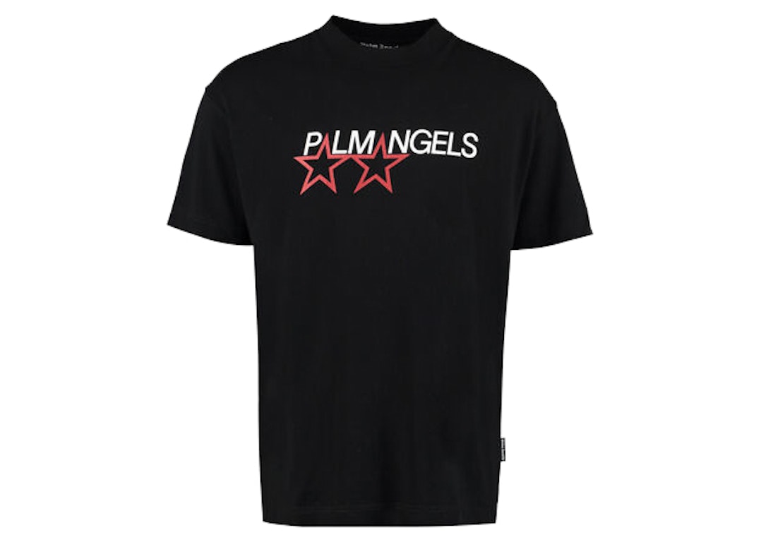 Pre-owned Palm Angels Racing Stars T-shirt Black/white