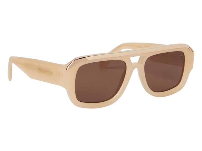 Pre-owned Palm Angels Stockton Sunglasses In Sand Brown (peri062s24pla0011764)