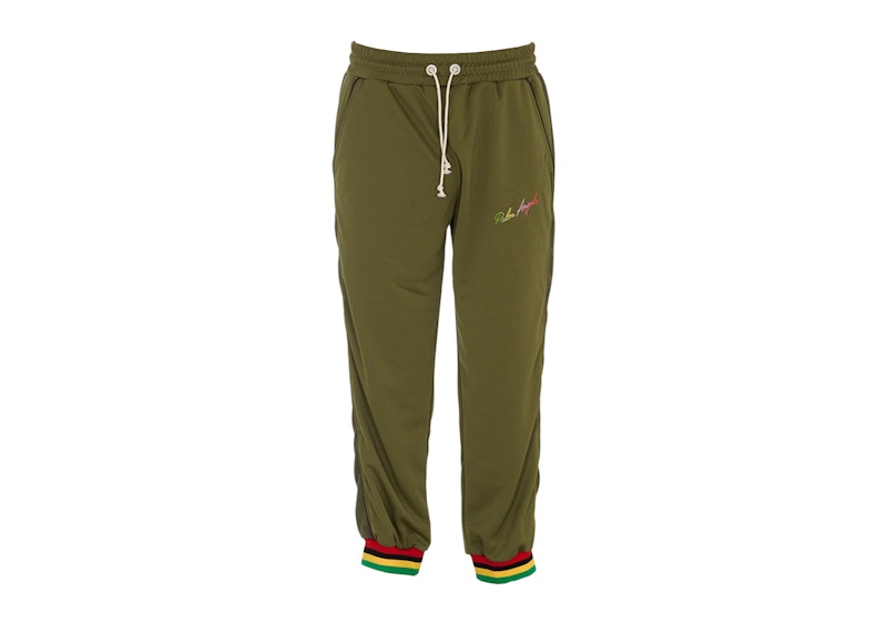 Palm Angels Pantaloni Sportivi A Righe Verde/Multicolore