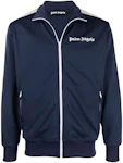 Palm Angels Striped Sleeve Track Jacket Navy White