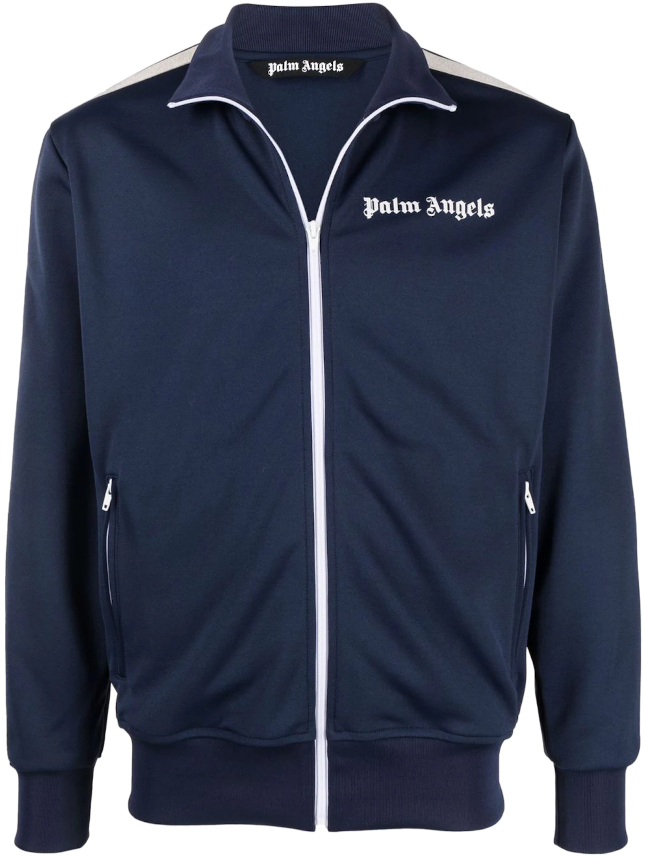 Palm Angels Striped Track Jacket Navy White - FW21 Men's - US