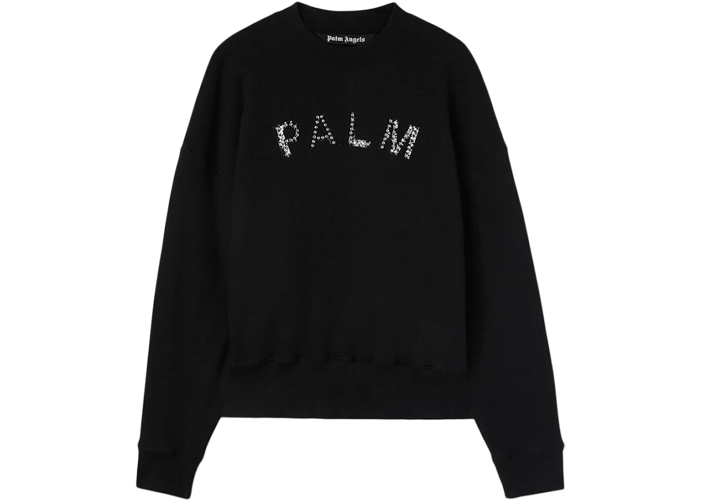 Palm Angels Studded Logo Sweatshirt Black/Black Men's - FW22 - US