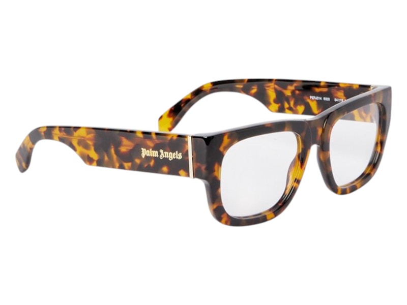 Pre-owned Palm Angels Style 14 Eyeglasses In Havana Clear Lens (perj014s25pla0016000) In Transparent