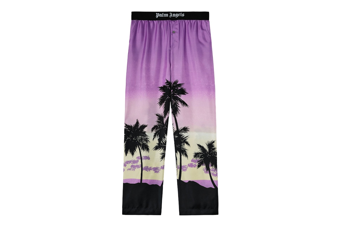 Pre-owned Palm Angels Sunset Pajama Pants Purple/black