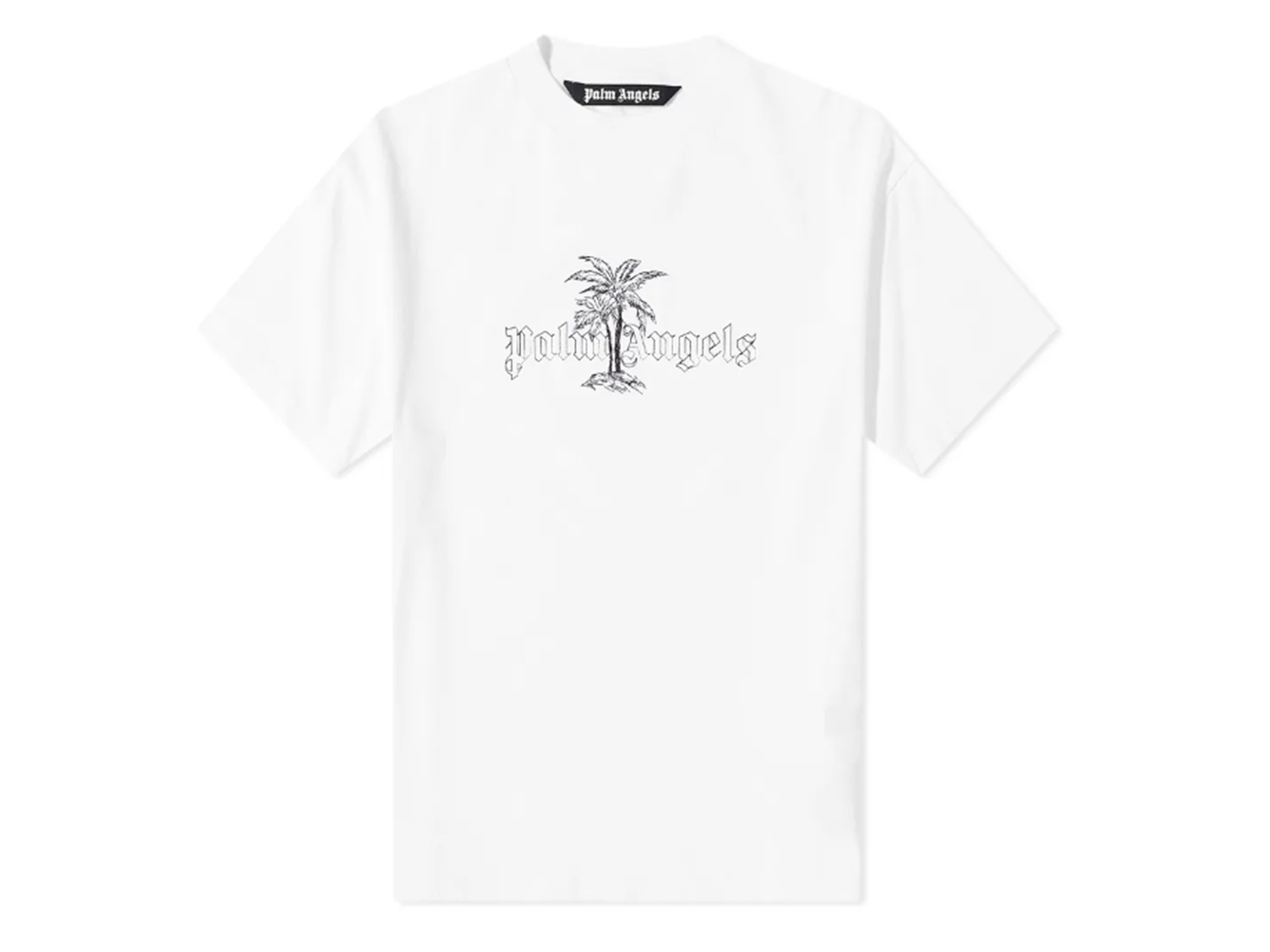 Palm Angels Sunset Palm Logo T-shirt White/Black - SS22 - US
