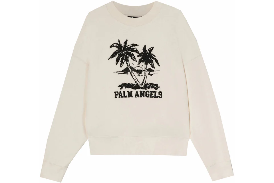Palm Angels Sunset Palm Sweatshirt Off White/Black