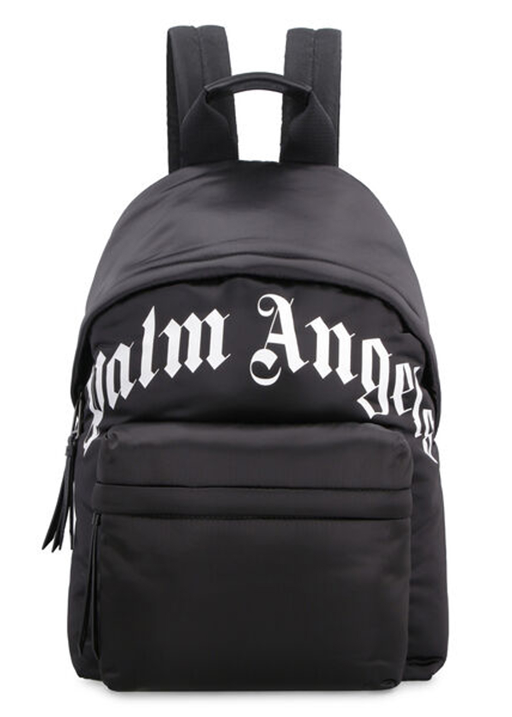 Palm Angels Technical Fabric Curved Logo Backpack Black White