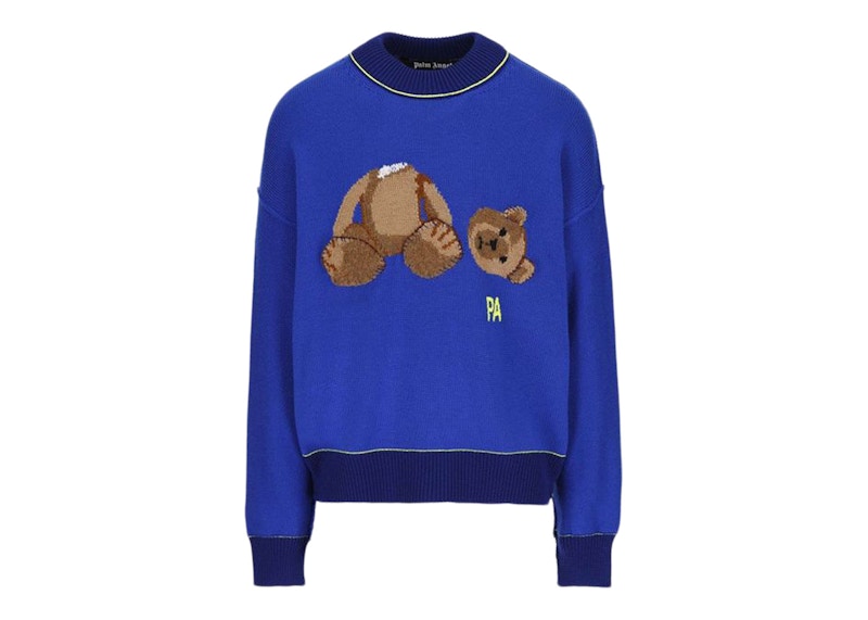 FTP Bear Knit Sweater Navy Men's - FW19 - US