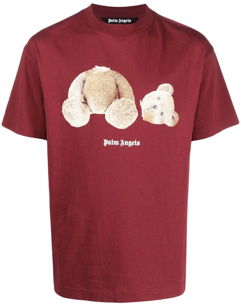 Palm Angels Teddy Bear Logo T-shirt Red Men's - SS21 - US