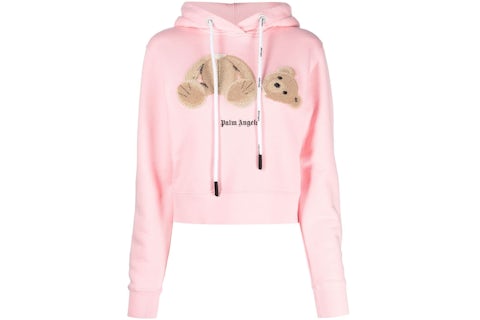 Womens Hoodie Palm Angels Teddy Bear Hoodie White Palm Angels