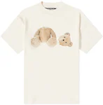 Palm Angels Beige T-shirt With Teddy Bear and Metal Spikes Size 2XL -   Canada