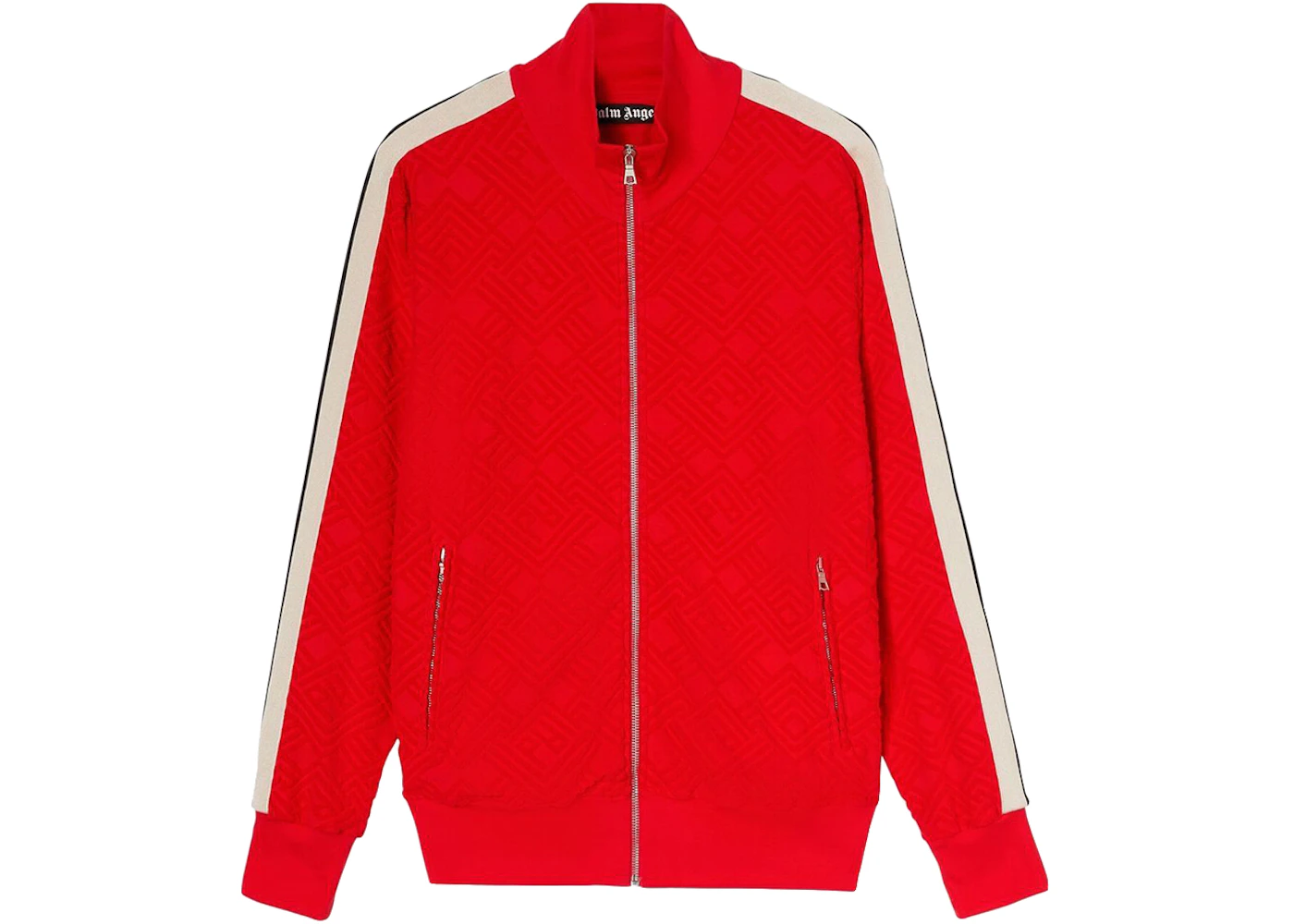 Palm Angels Terry Monogram Track Jacket Red/Off White Men's - SS22 - US