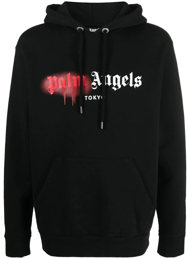 Men's Deluxe Hoodie - Palm Angels black and white monogram hoodie