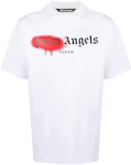 Palm Angels London Purple Sprayed T Shirt