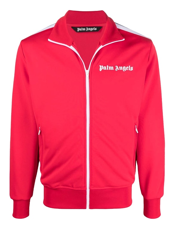 Pre-owned Palm Angels Track Jacket Red/white/black (ss22)