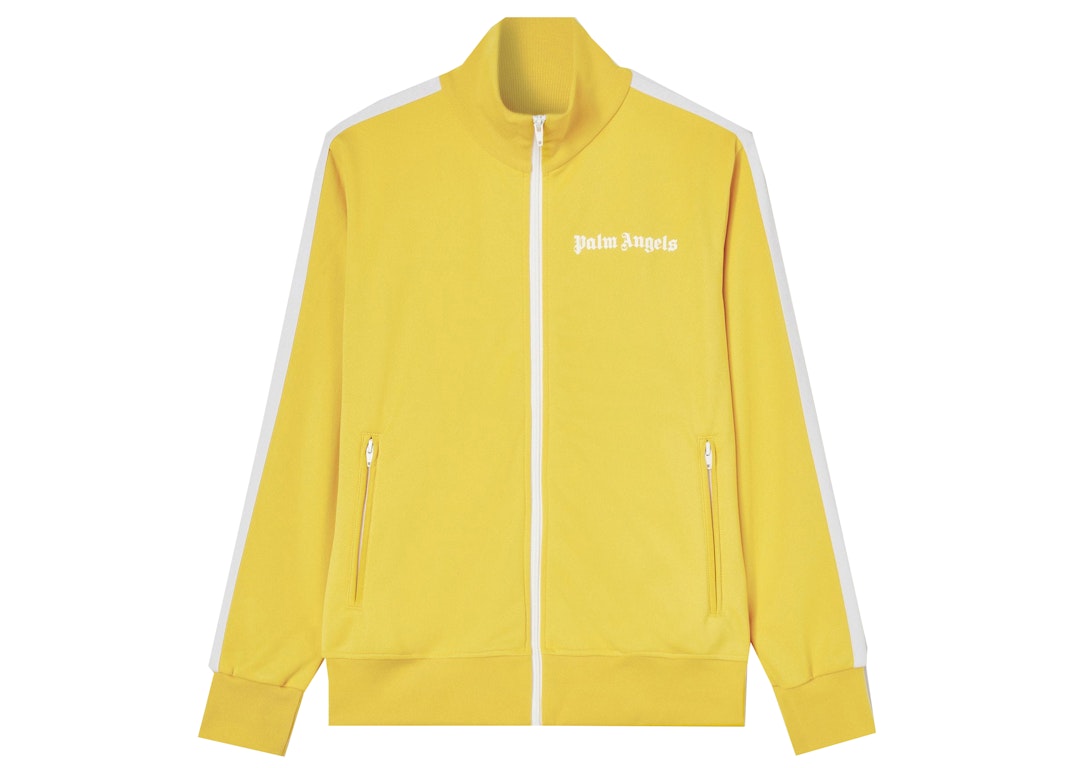 Pre-owned Palm Angels Track Jacket Yellow/white