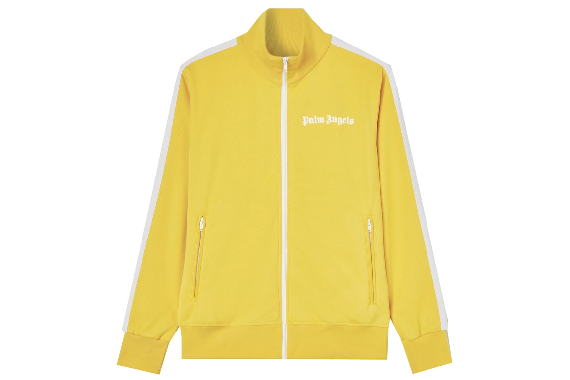 Pre-owned Palm Angels Track Jacket Yellow/white