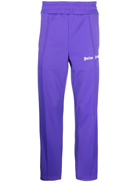 Pre-owned Palm Angels Track Pants Purple/white/black