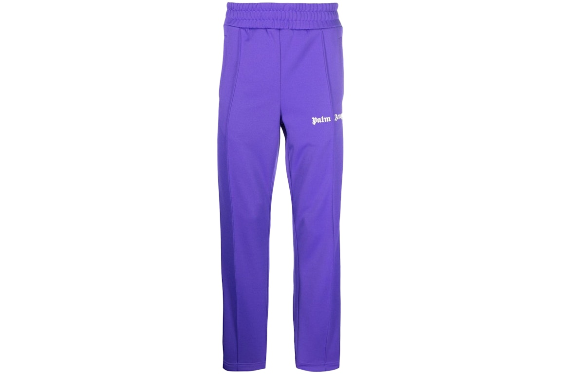 Pre-owned Palm Angels Track Pants Purple/white/black