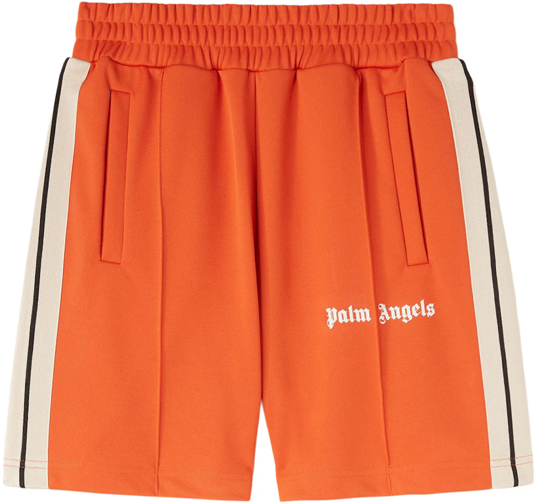 Palm Angels Track Shorts Brick Red/Off-White Men's - FW22 - US
