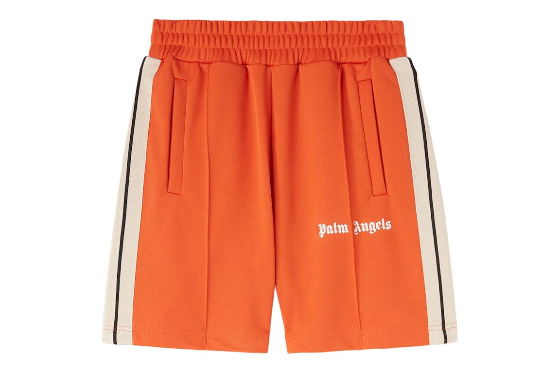 Pre-owned Palm Angels Track Shorts Brick Red/off-white