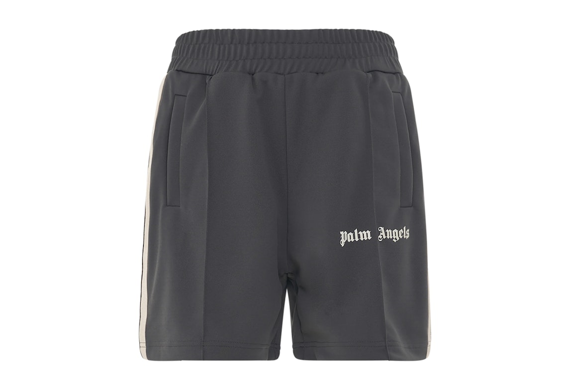 Pre-owned Palm Angels Track Shorts Grey/off-white