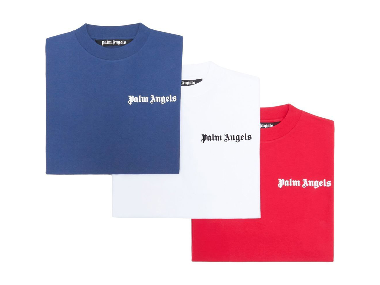 Palm Angels Tripack T-Shirt Blue/White/Red