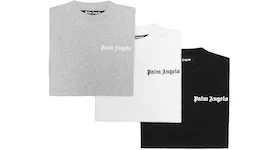 Palm Angels Tripack T-Shirt Grey/White/Black