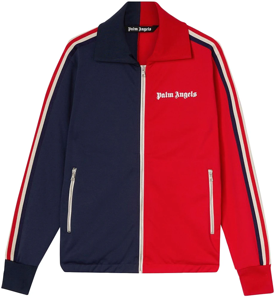 Palm Angels Two Tone Track Jacket Navy/Red/Off White Men's - SS22 - US