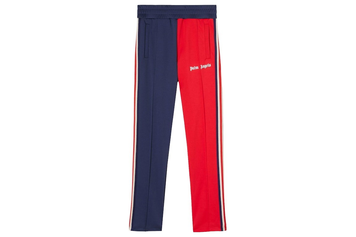 Pre-owned Palm Angels Two Tone Track Pants Navy/red/off White