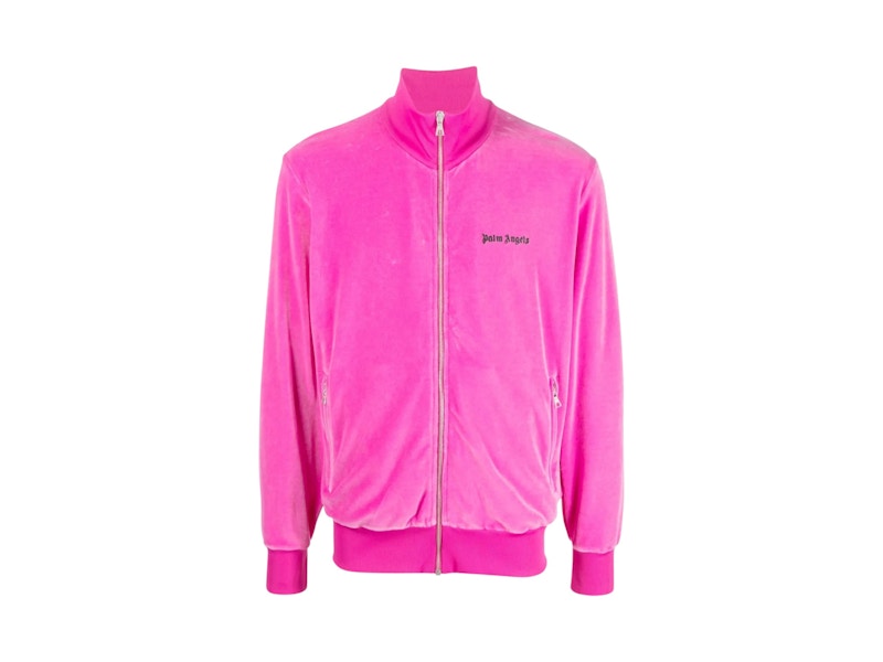 Palm Angels Velvet Track Jacket Black