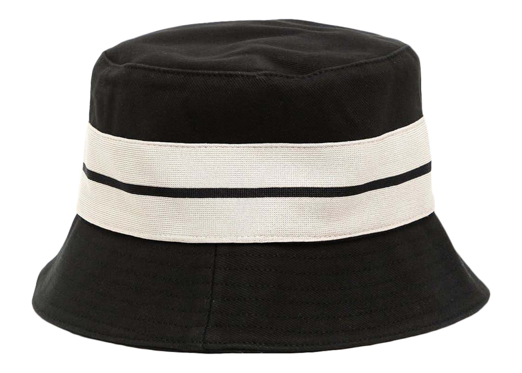 Pre-owned Palm Angels Venice Track Bucket Hat Black/white