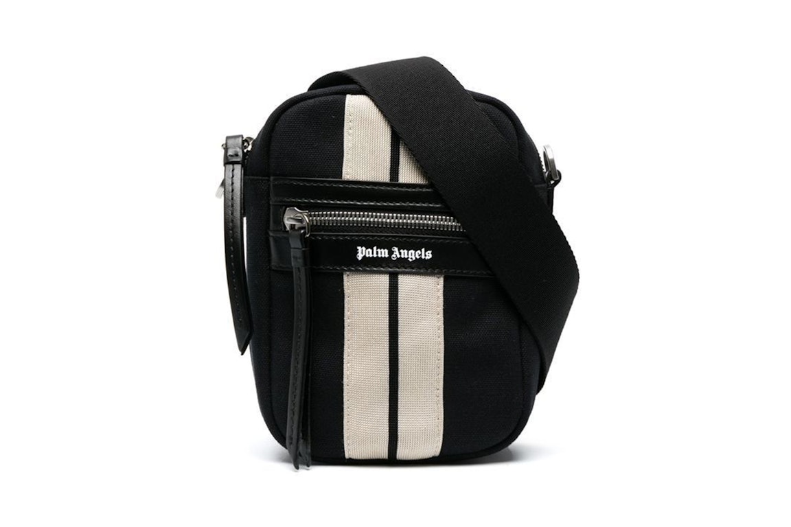 Pre-owned Palm Angels Venice Track Crossbody Bag Black/off-white