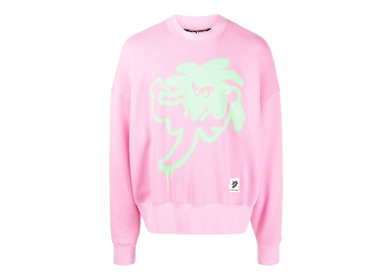 Palm Angels Viper Crewneck Bubblegum pink/light green Men's - FW23