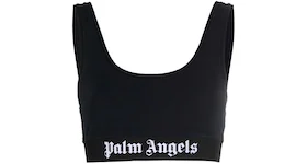 Palm Angels Womens Logo Bra Black/White