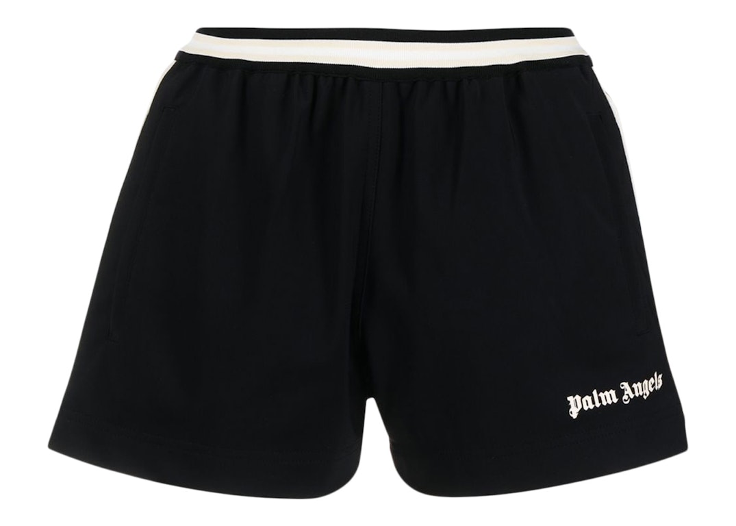 Pre-owned Palm Angels Women's Miami Running Shorts Black/off White