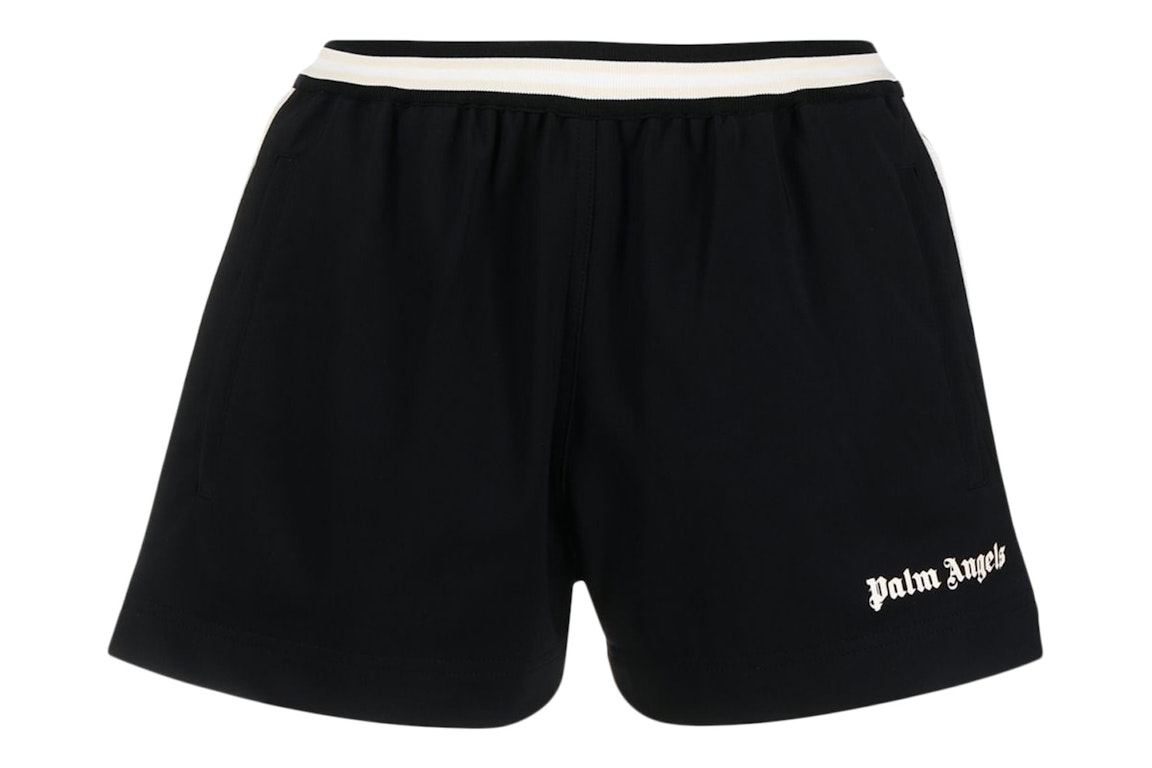 Pre-owned Palm Angels Women's Miami Running Shorts Black/off White