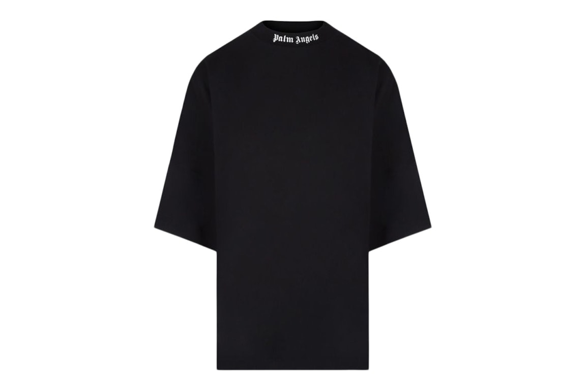Pre-owned Palm Angels Women's Oversized Rear Logo Print T-shirt Black/white