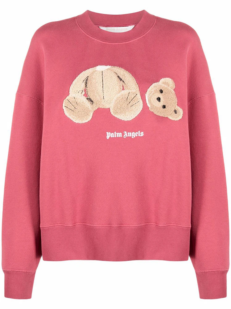 Palm Angels Women's Teddy Bear Sweatshirt Punch Pink/Multi - FW21 - US