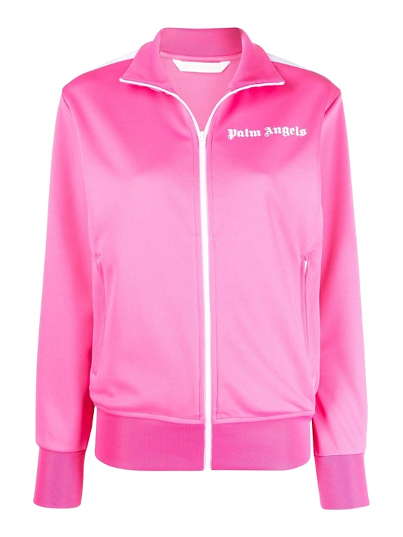 Pre-owned Palm Angels Womens Track Jacket Fuchsia/white